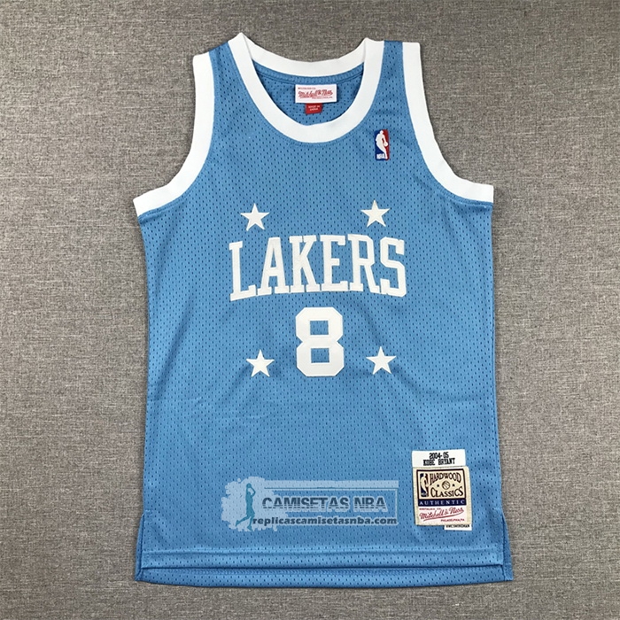 Camiseta Nino Los Angeles Lakers Kobe Bryant NO 8 Mitchell & Ness 2004-05 Azul